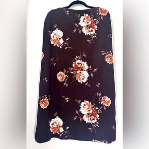 NWT JJill Stretchy Brown Floral Skirt. Medium